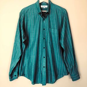 VTG Yves Saint Laurent Striped Shirt Sz L